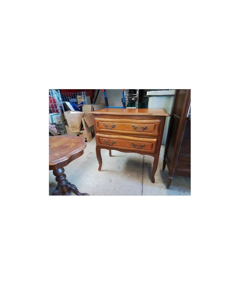 PETITE COMMODE HAUTE 2 TIROIRS DE STYLE LOUIS XV
