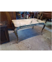 TABLE BASSE BRONZE ET MARBRE
