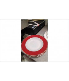 ASSIETTE CREUSE ROUGE LE LOT