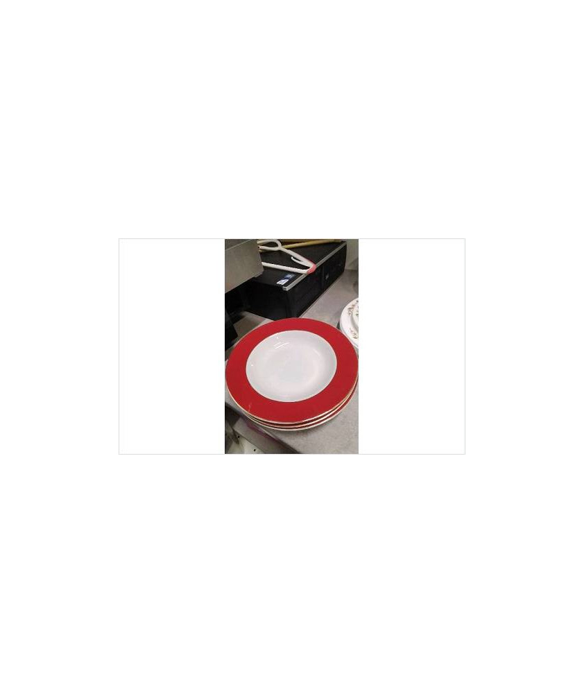 ASSIETTE CREUSE ROUGE LE LOT