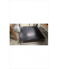 TABLE BASSE METAL CARRE NOIR