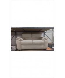 CANAPE CUIR CREME 2 PLACES ITALSOFA