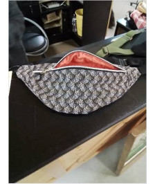 SAC BANANE GRIS NOIR ORANGE 