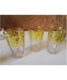 LOT DE 3 VERRES A THÉ 
