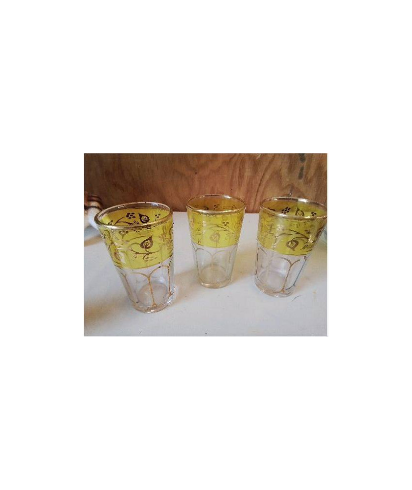 LOT DE 3 VERRES A THÉ 