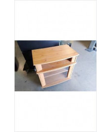 MEUBLE TV A ROULETTES/ 1 PORTE VITREE