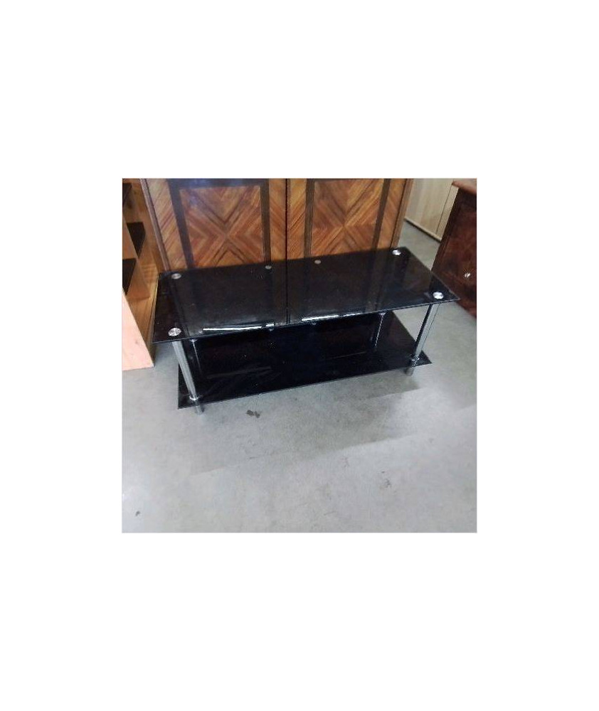 MEUBLE TELE VERRE NOIR