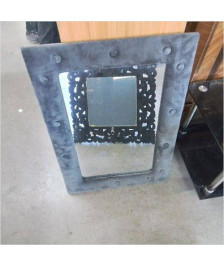 MIROIR’GRIS CAPITONNÉ 