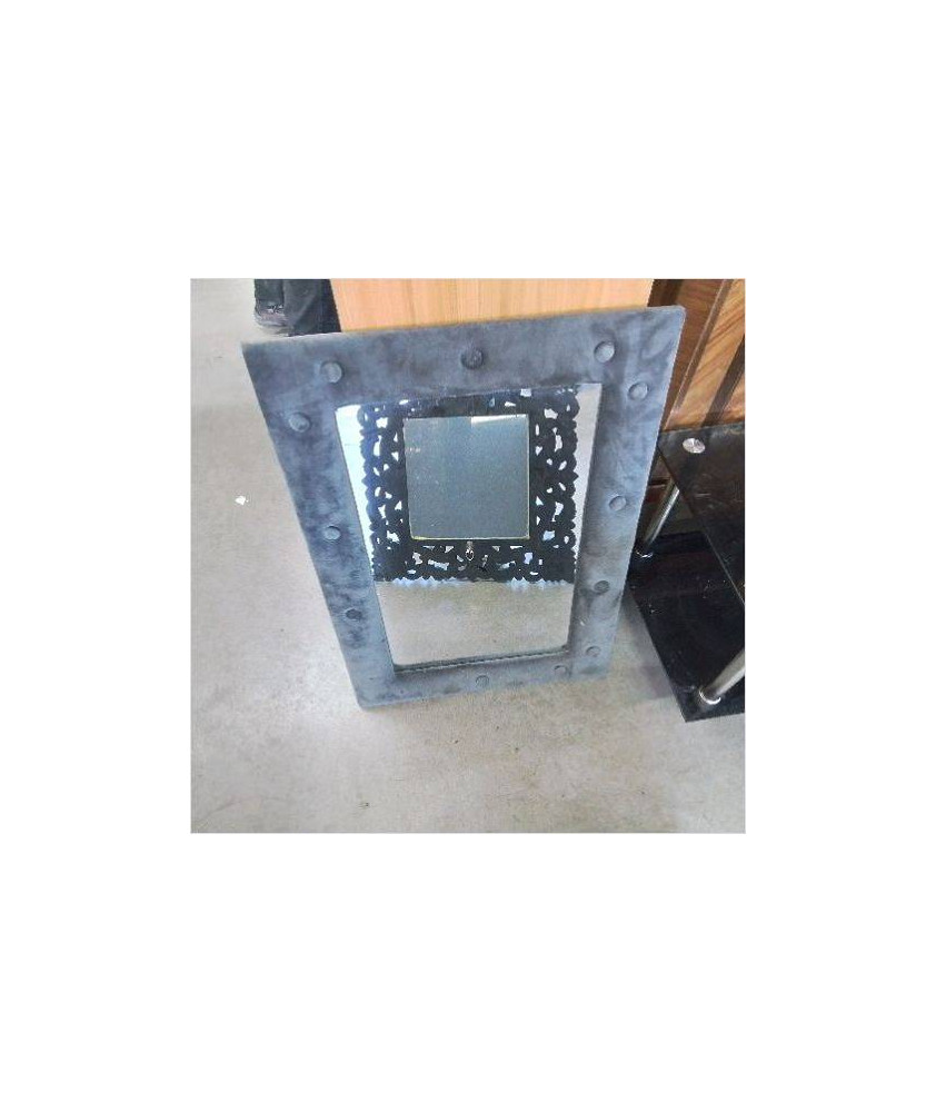 MIROIR’GRIS CAPITONNÉ 