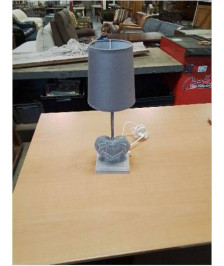 LAMPE  COEUR  AJ GRIS
