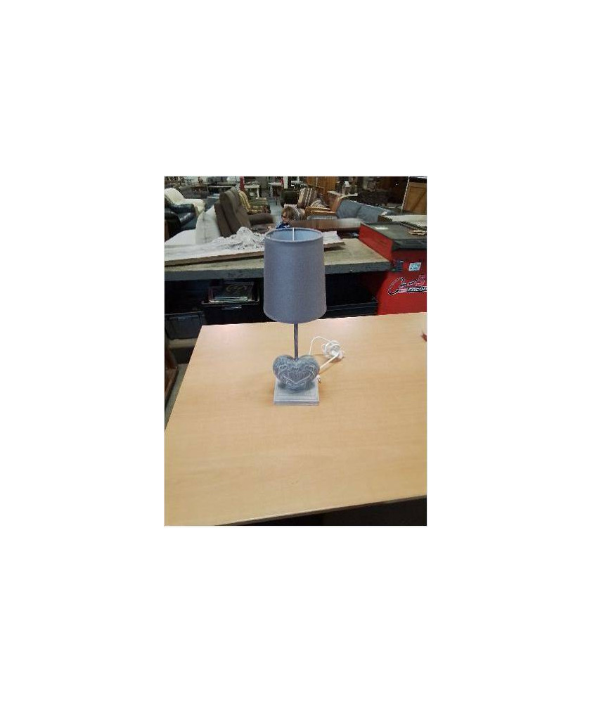 LAMPE  COEUR  AJ GRIS