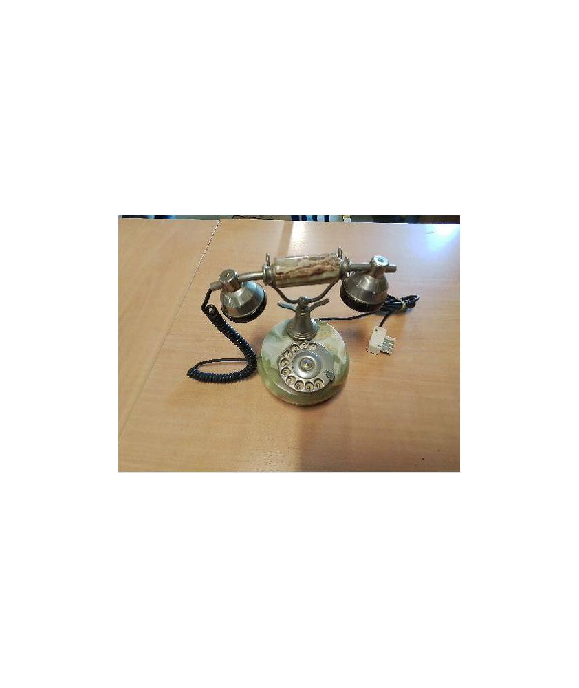 TÉLÉPHONE A CADRAN ONYX ET MÉTAL  FATAP ITALIE