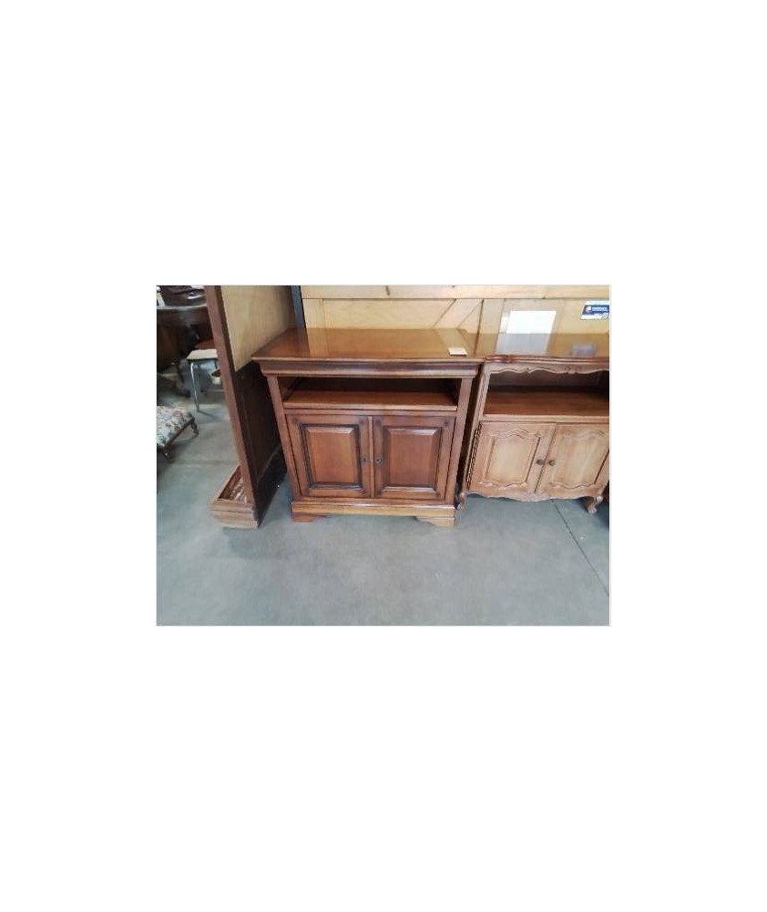 MEUBLE TV HI-FI 2 PORTES 1 NICHE STYLE LOUIS PHILIPPE 