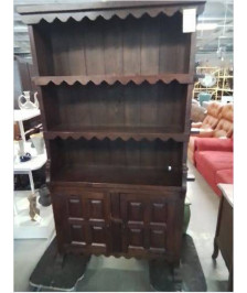 BUFFET BOIS MOULURE  2 PORTES 3 ÉTAGÈRES