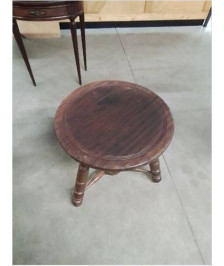 TABLE BASSE RONDE BOIS TRIPODE 