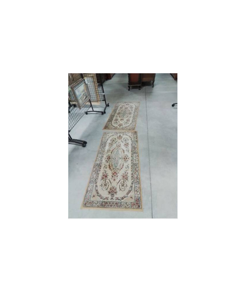 TAPIS BEIGE BLEU AUX FLEURS ROUGE 70X140 TAPIS BEIGE BLEU AUX FLEURS ROUGE 70X140