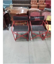CHAISE PLIANTE PUBLICITAIRE  PEDIGREE PAL METAL ROUGE