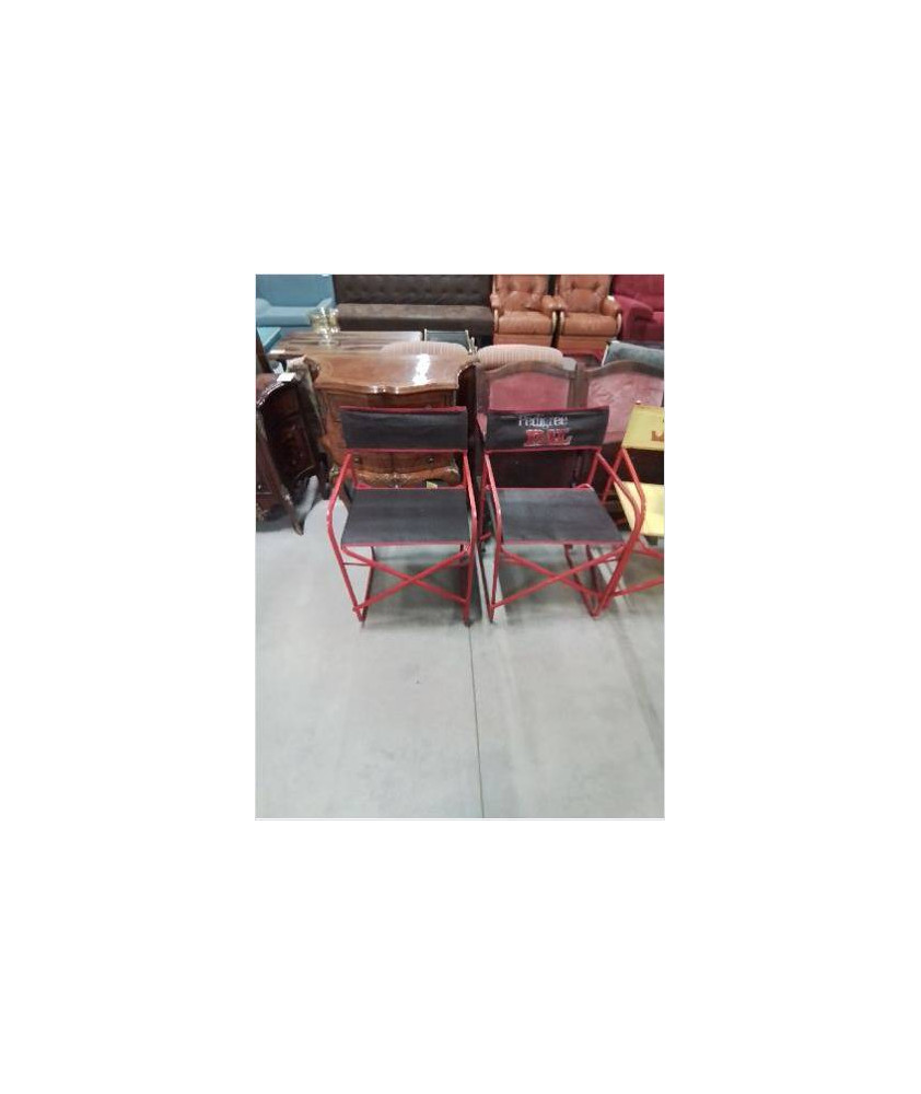 CHAISE PLIANTE PUBLICITAIRE  PEDIGREE PAL METAL ROUGE