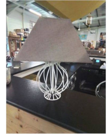 LAMPE CAGE MÉTAL BLANC AJ TAUPE 