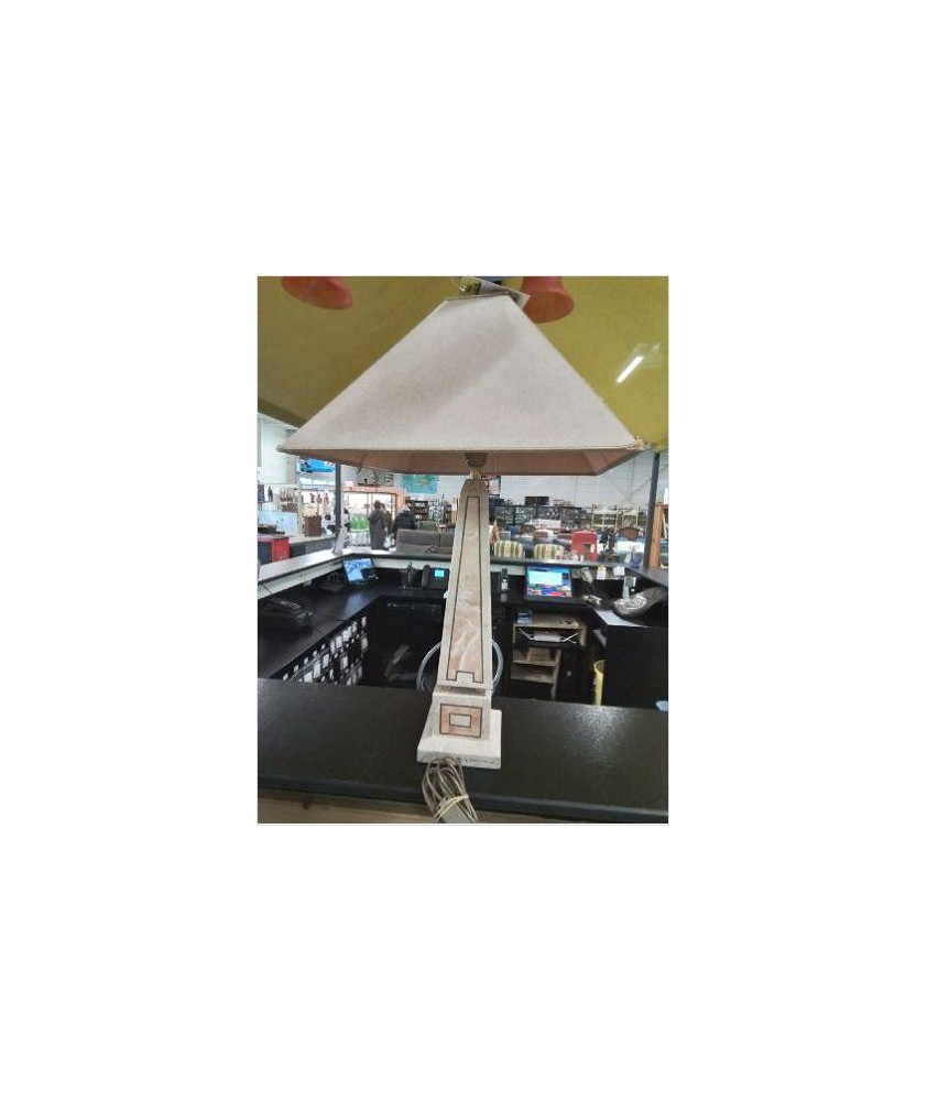 LAMPE OBELISQUE RESINE  AJ BEIGE DRIMMER