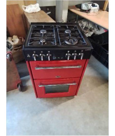 PIANO DE CUISSON FARMHOUSE BELLING 60DF 4 FEUX GAZ DE VILLE  2 FOURS ÉLECTRIQUE