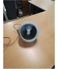 LAMPE BOULE CIMENT 