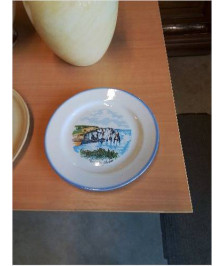 ASSIETTE CÉRAMIQUE ETRETAT LES FALAISES