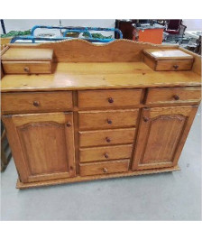 BUFFET PIN 2 PORTES 7 TIROIRS