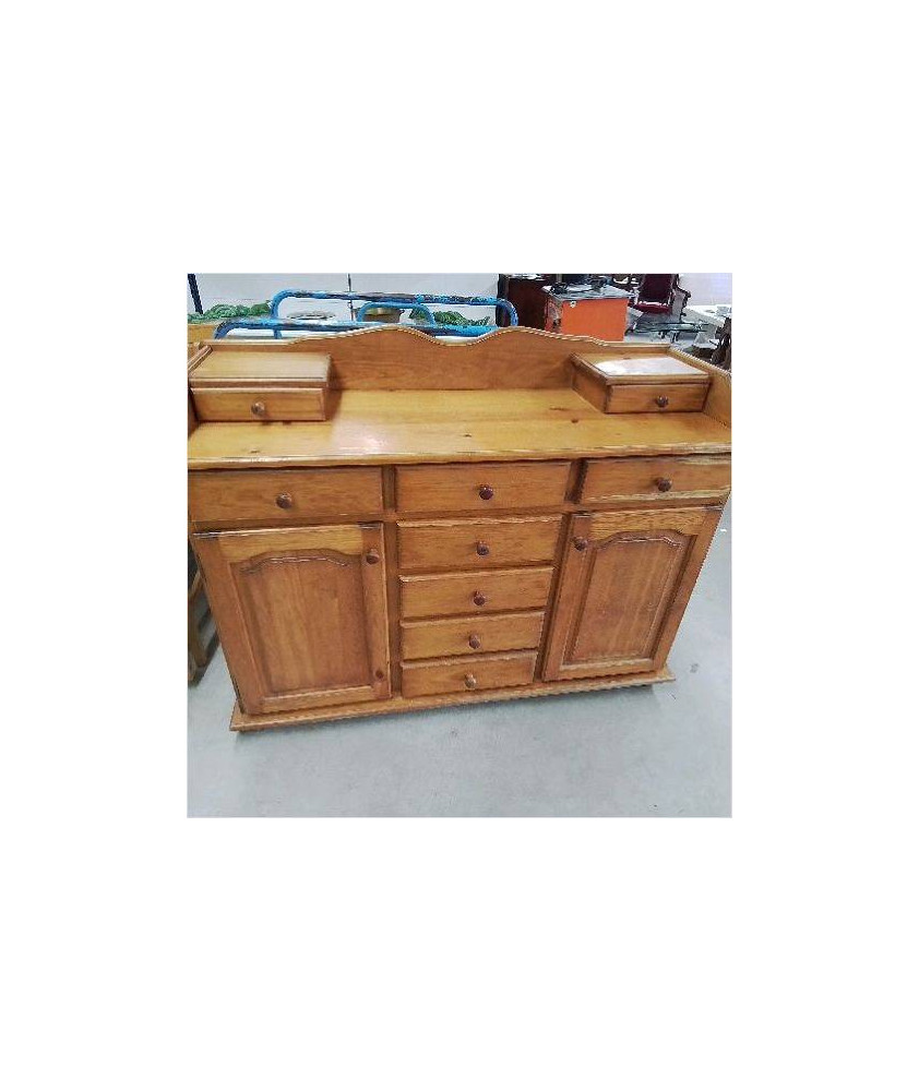 BUFFET PIN 2 PORTES 7 TIROIRS