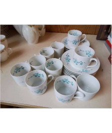 LOT DE 10 TASSES A CAFE MYOSOTIS 