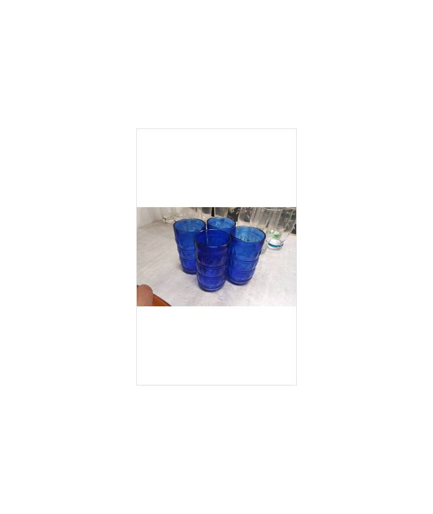 VERRES BLEUS X4 