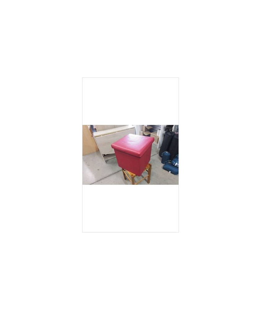 POUF COFFRE RIUGE EN L’ETAT