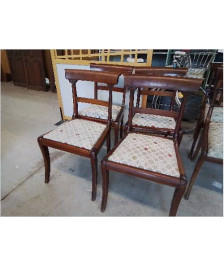 CHAISE DE SALLE À MANGER EN ACAJOU 
