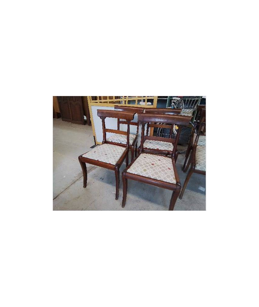 CHAISE DE SALLE À MANGER EN ACAJOU 