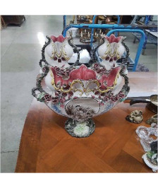 ENSEMBLE GARNITURE DE CHEMINEE EN BARBOTINE