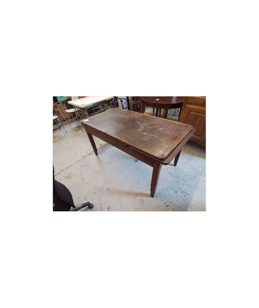 GRANDE TABLE ANCIENNE 2 RALLONGES INTÉGRÉES 