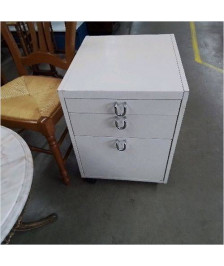 CAISSON DE BUREAU 3 TIROIRS BLANC
