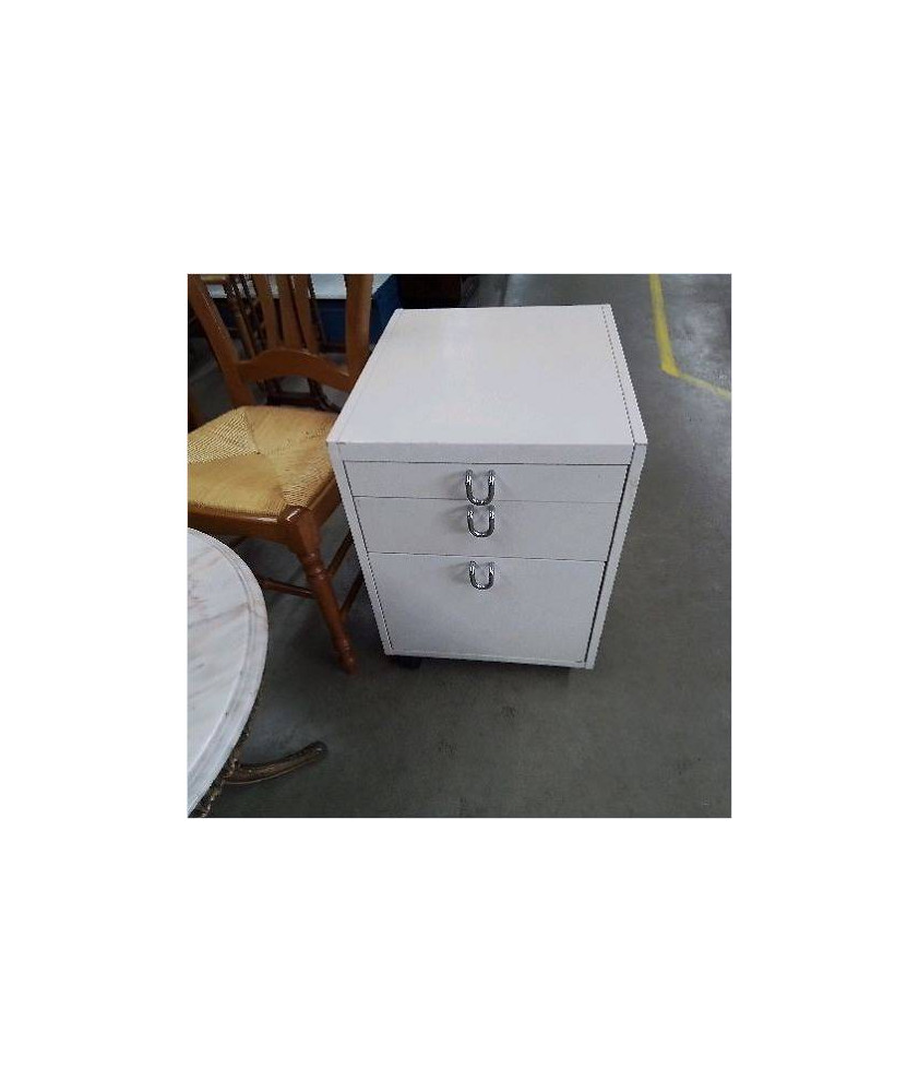CAISSON DE BUREAU 3 TIROIRS BLANC