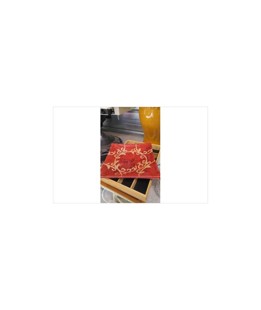 ASSIETTE ROUGE X2