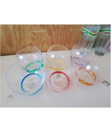 LOT DE 6 VERRES FOND ROND