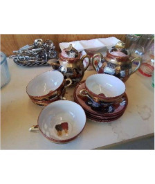 SERVICE A THE EN PORCELAINE FINE ASIATIQUE