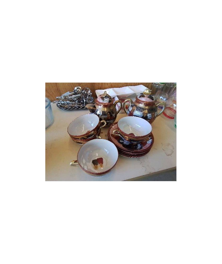 SERVICE A THE EN PORCELAINE FINE ASIATIQUE