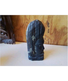 VISAGE AFRICAIN SCULPTÉ DANS LE BOIS 