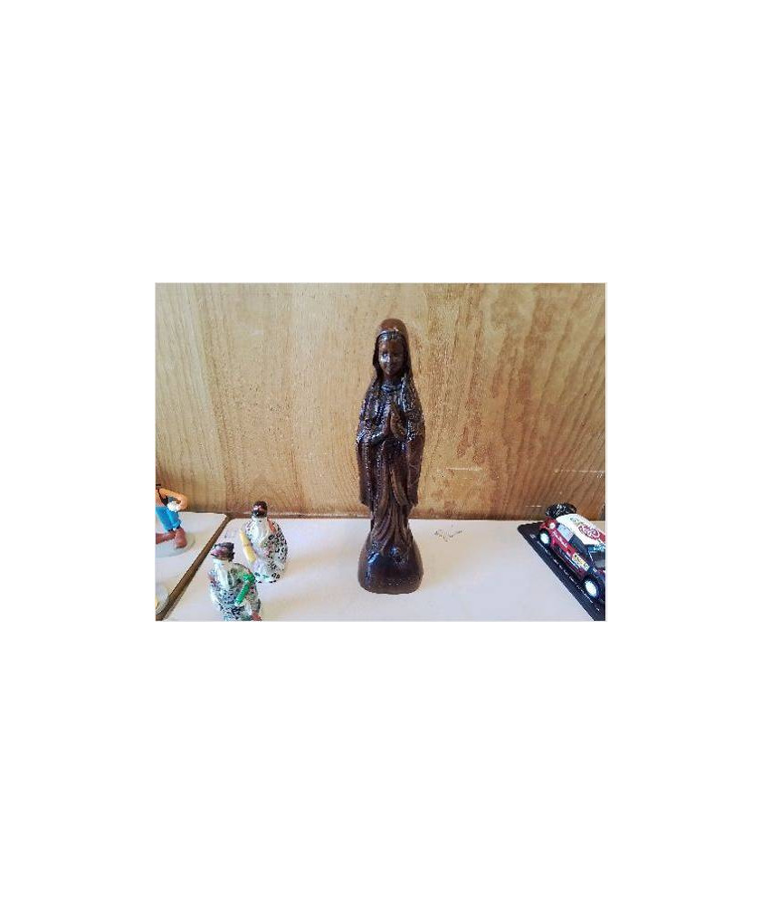 STATUETTE VIERGE EN BOIS JC LARDEUX