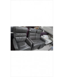 SALON CUIR GRIS RELAX MANUEL ELECTRQUIQUE