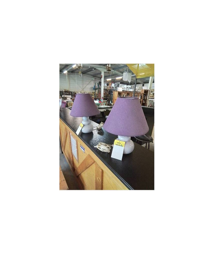 LAMPE CERAMIQUE MAUVE AJ MAUVE