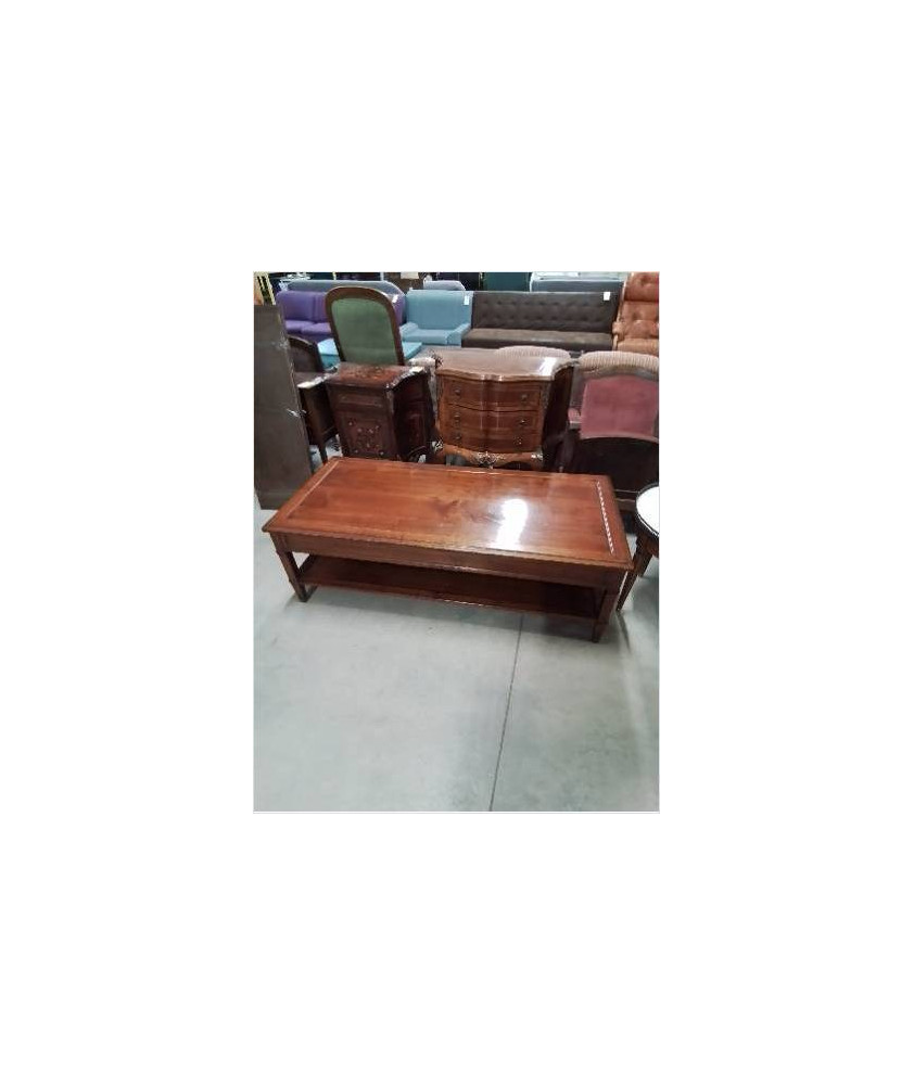 TABLE BASSE RECTANGULAIRE BOIS 2 NIVEAUX 2 TIROIRS STYLE DIRECTOIRE TABLE BASSE RECTANGULAIRE BOIS 2 NIVEAUX 2 TIROIRS STYLE DIRECTOIRE