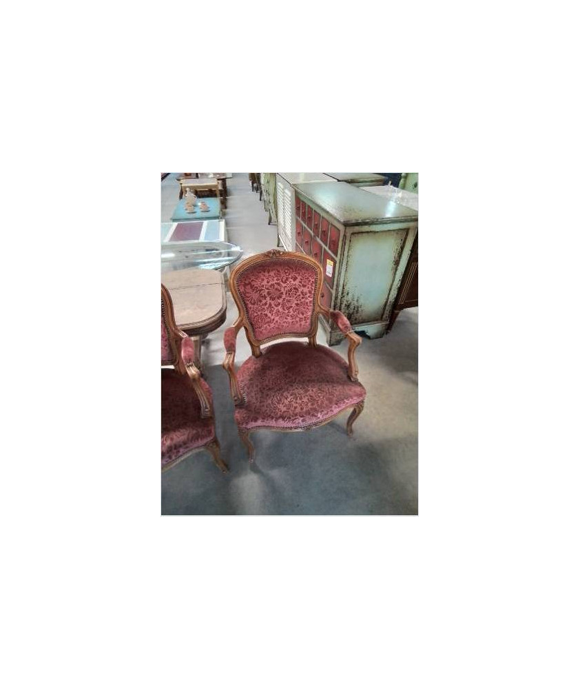 CABRIOLET BOIS CLAIR ASSISE ET DOSSIER TISSU GRENAT STYLE REGENCE CABRIOLET BOIS CLAIR ASSISE ET DOSSIER TISSU GRENAT STYLE REGENCE