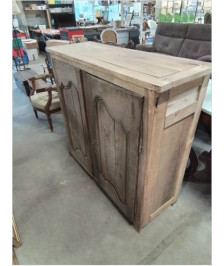 BUFFET BOIS NATUREL MOULURÉ 2 PORTES 