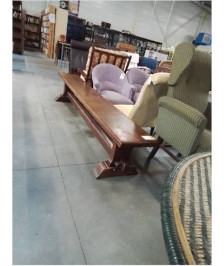 BANC MONASTÈRE BOIS A ENTRETOISE 250CM